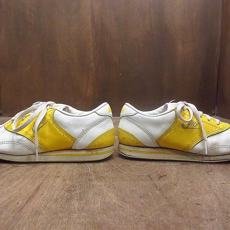 ビンテージ80's○NIKEレディースツートンスニーカー黄×白size 6