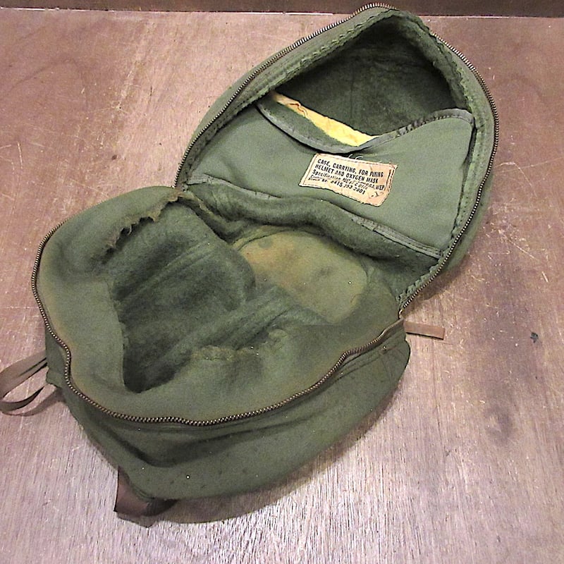 ビンテージ60's○U.S.NAVYヘルメットバッグ○250901n7-bag-hnd海軍ミリ