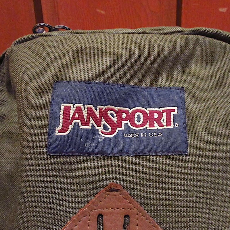 ビンテージ80's○MADE IN U.S.A. JANSPORTボトムスウェードナイロンバッ