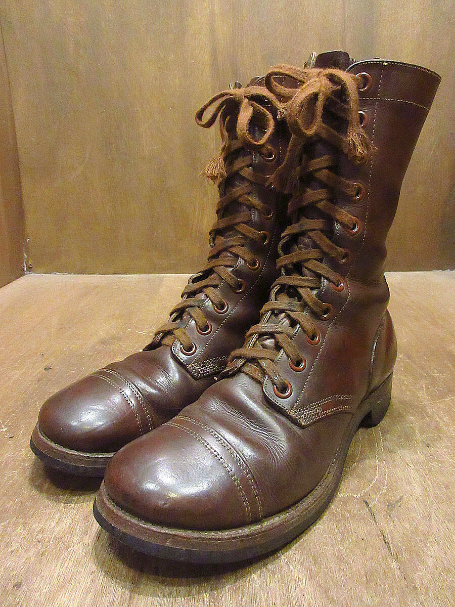 90s USARMY ジャンプブーツ ビンテージ50's○U.S.ARMYジャンプブーツ茶size 8 1/2 D○221011i2