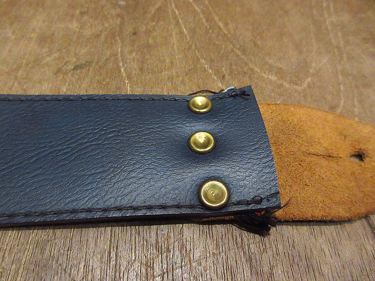 ビンテージ70's○MEMPHISレトロ総柄ギターストラップ○210402n8