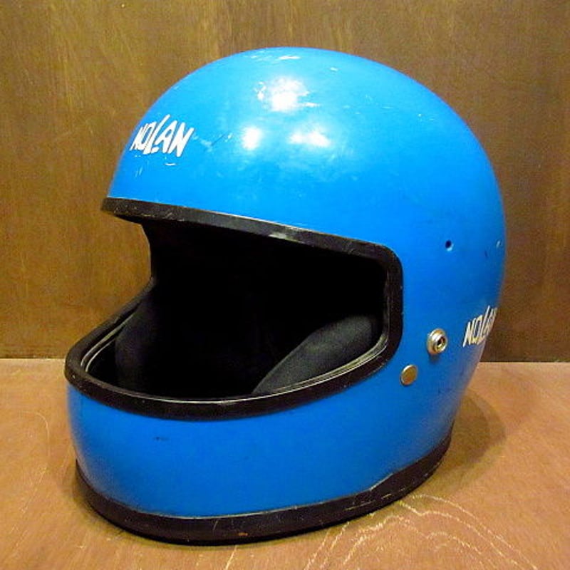 ビンテージ70's○NOLANフルフェイスヘルメット青 約58cm○200902n7-hlmt