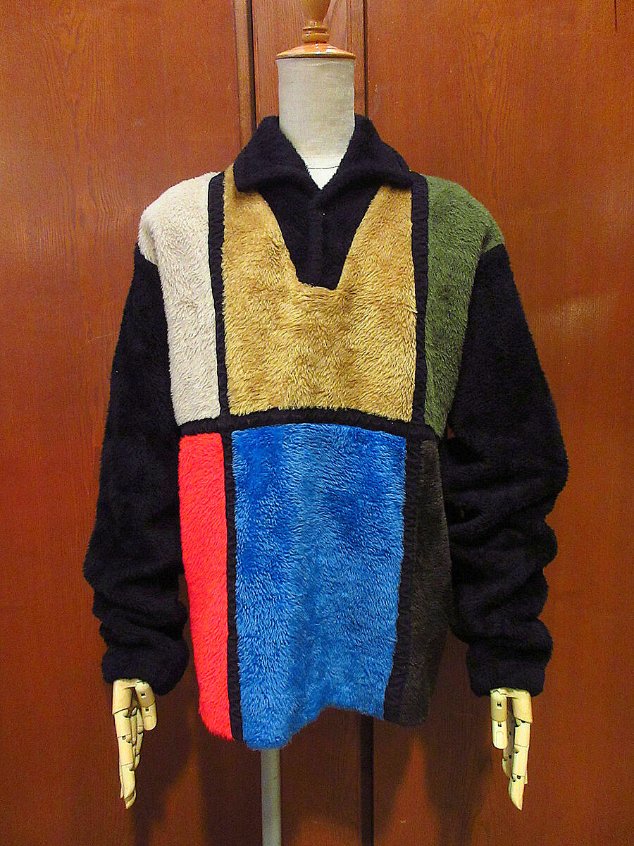 ビンテージ60's○CAMPUS KODIAKモンドリアン柄プルオーバーフリース