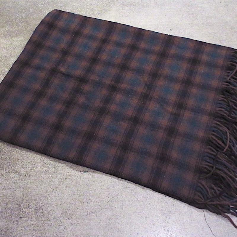 Pendleton チェック柄ウールブランケット ビンテージ60's○PENDLETONケース付きチェック柄ウールブランケット約