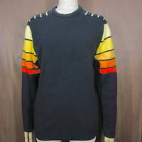 ビンテージ50's○LASLEY KNITTING Vネックレタードセーター○211219r3