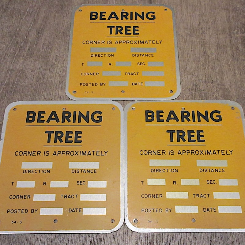 ビンテージ○アメリカフォレストサービスBEARING TREEメタルサイン3点