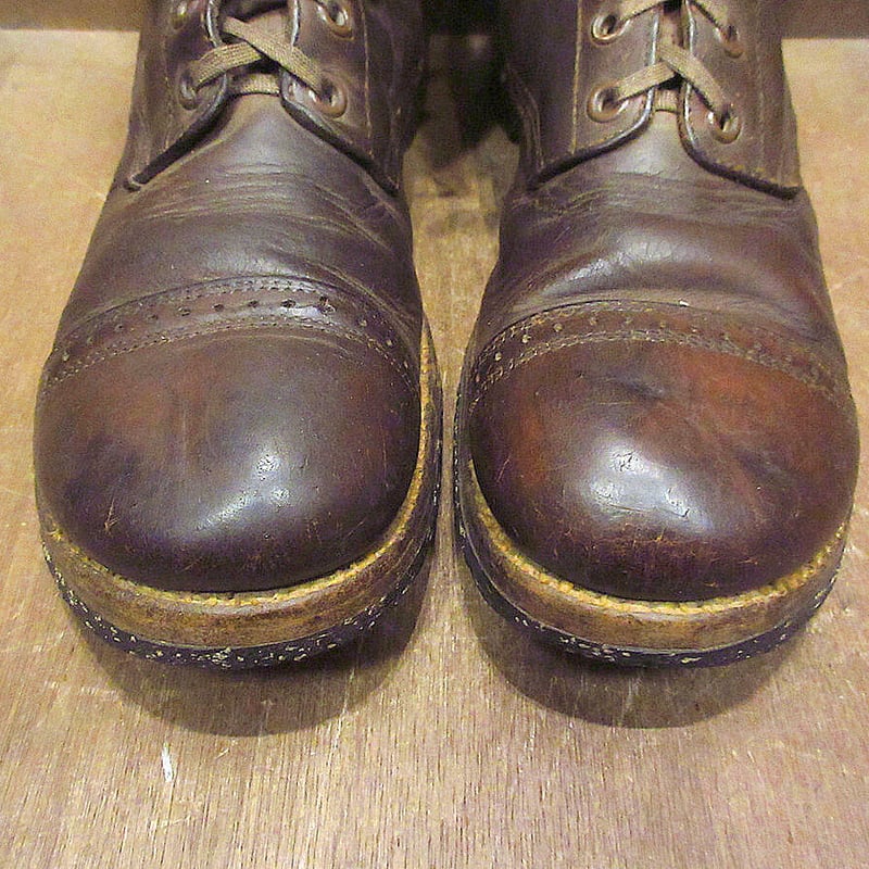ビンテージ40's○U.S.ARMY M-43 2バックルコンバットブーツ茶size 7D○2