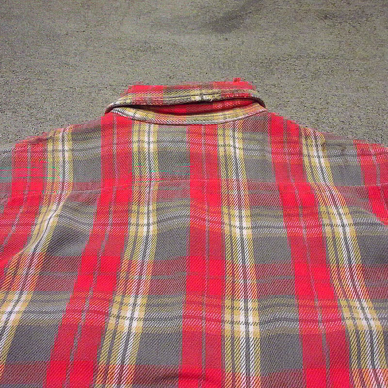 ビンテージ60's○BIG MACチェックヘビーフランネルシャツsize 15-15 1