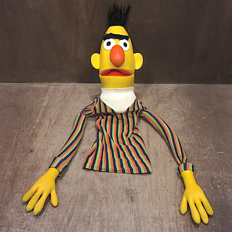 ビンテージ70's○バートソフビハンドパペット○251101n7-dollセサミ