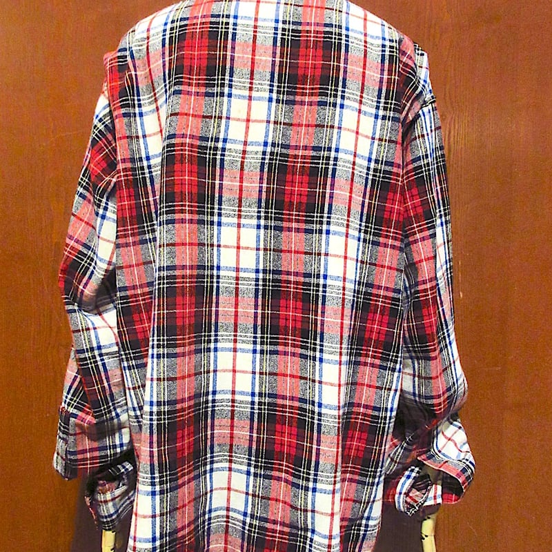 ビンテージ50's○MONTEREY SPORTSWEARチェックウール長袖ループカラー