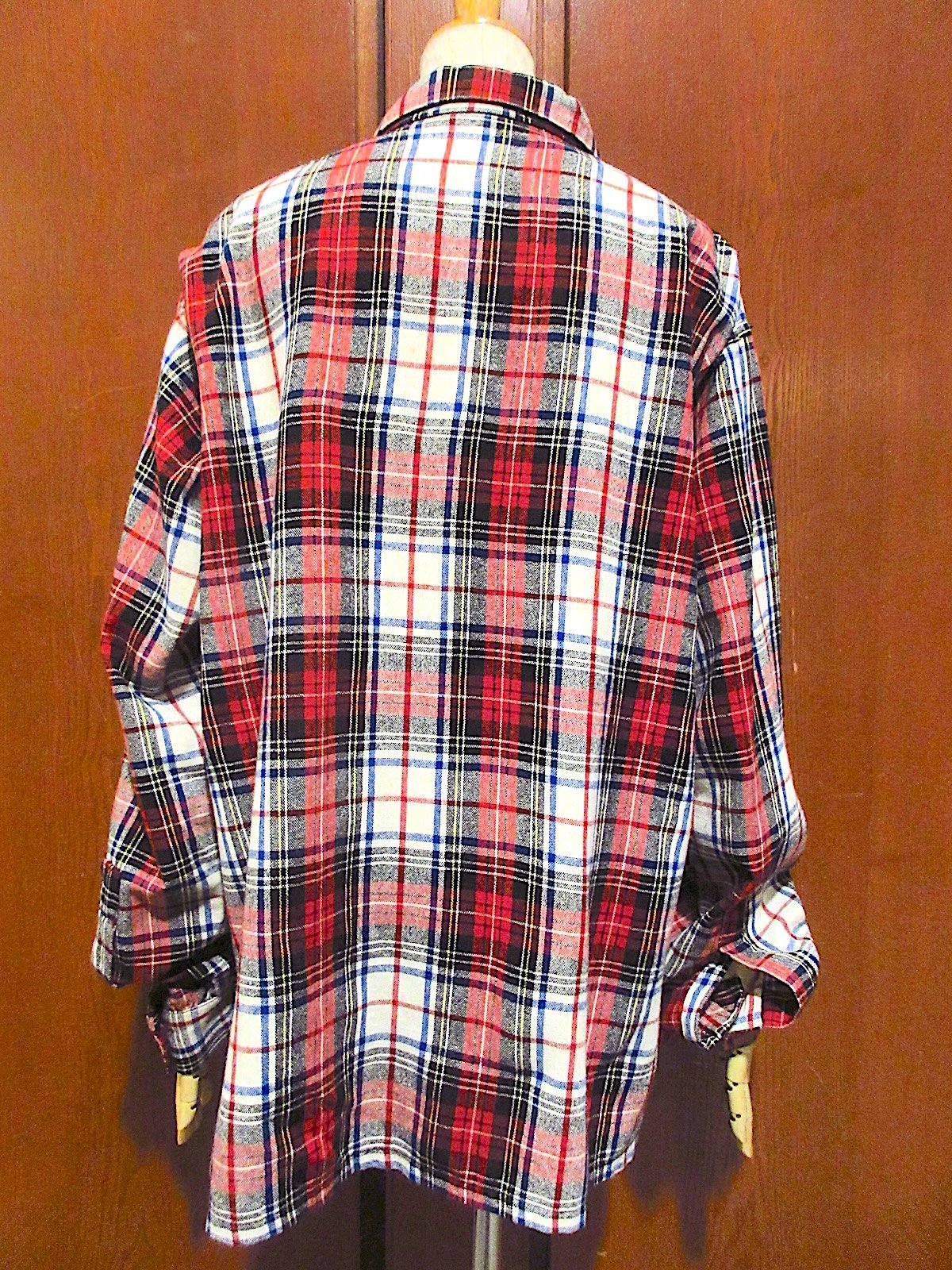 ビンテージ50's○MONTEREY SPORTSWEARチェックウール長袖ループカラー