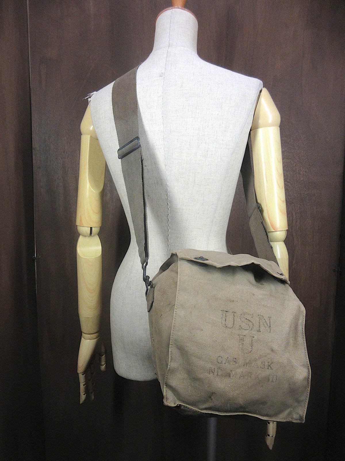 ビンテージ40's○U.S.NAVY ND MARK IIIガスマスクバッグ○260323n8