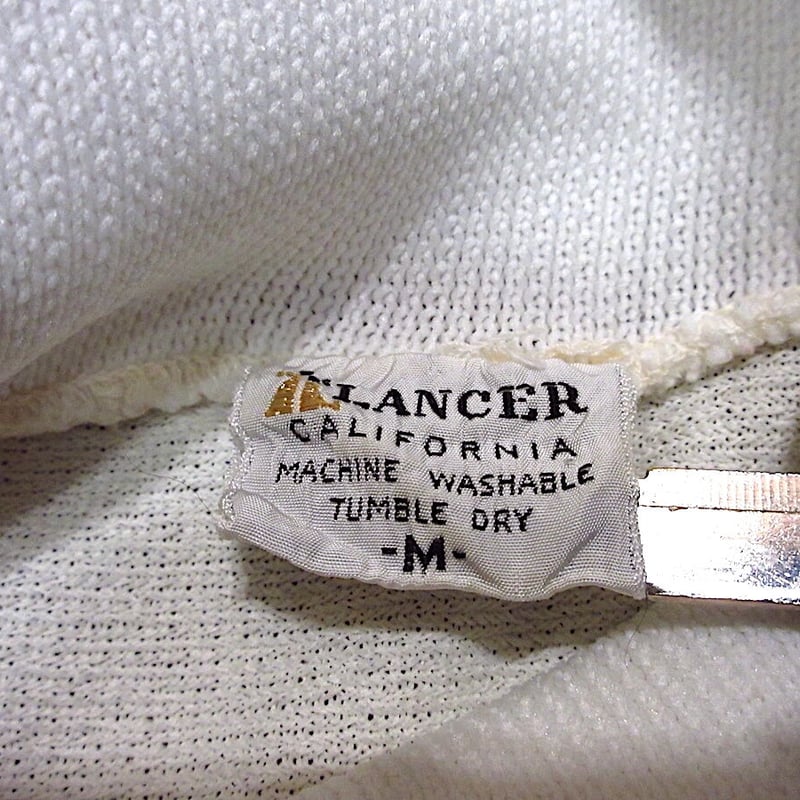 ビンテージ60's70's○LANCERハイネック半袖スウェット白Size M ビンテージ60's70's○LANCERハイネック半袖スウェット白Size M