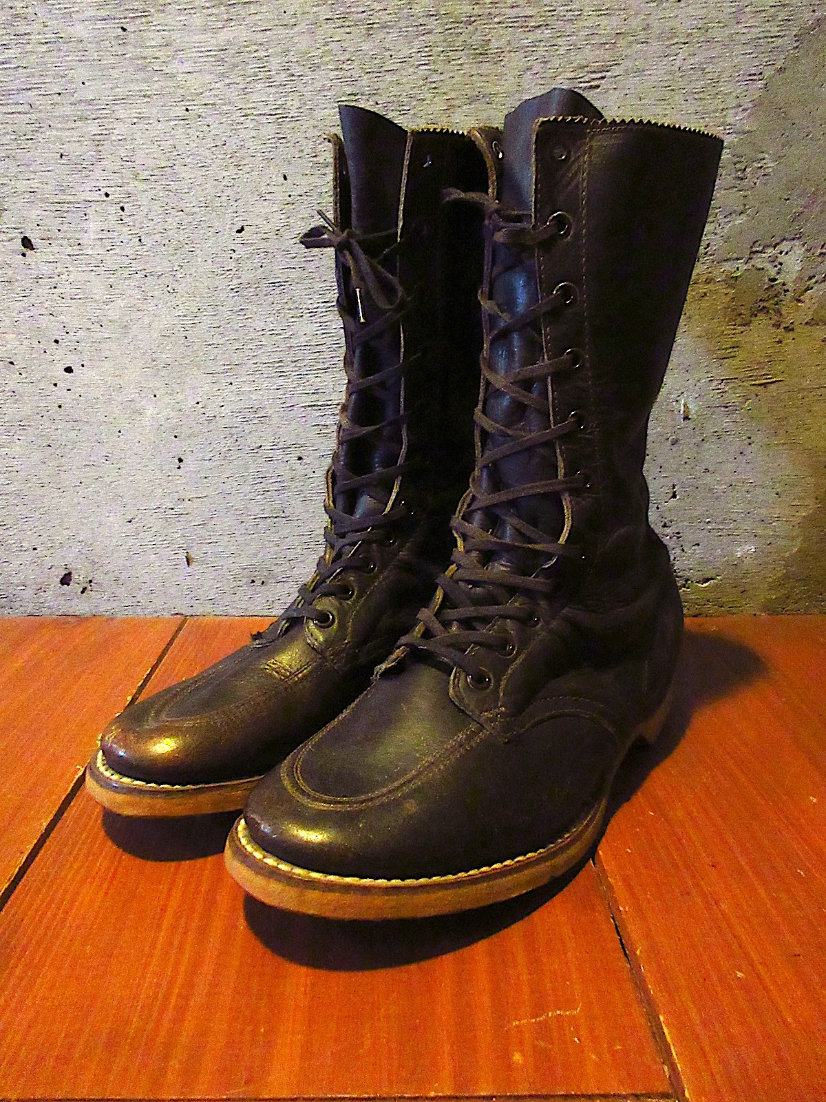 ビンテージ40's50's○DEADSTOCK Chippewaロガーブーツ焦げ茶○25081