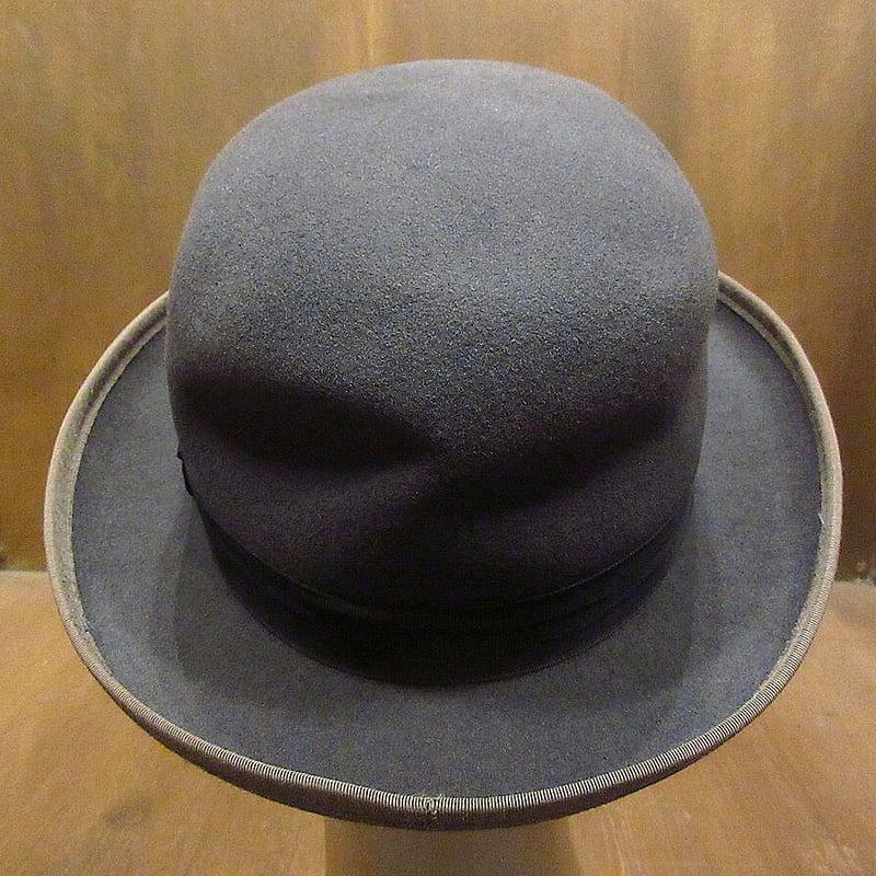 ビンテージ○STACY ADAMSボーラーハットグレーS○210818i3-m-ht-flt