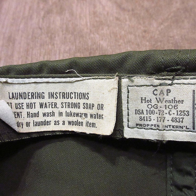 ビンテージ70's○U.S.ARMY OG-106ユーティリティキャップsize 6