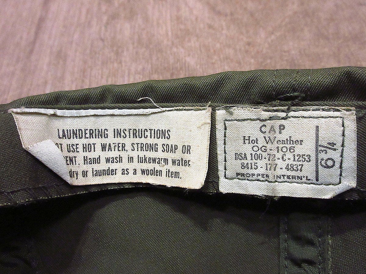 ビンテージ70's○U.S.ARMY OG-106ユーティリティキャップsize 6