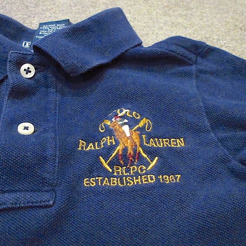 Polo Ralph Lauren ポロシャツ JAPAN 10 Polo by Ralph Laurenキッズコットンポロシャツ紺size 12M○22121