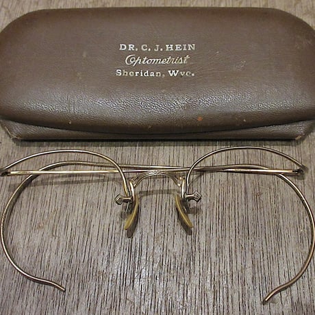 アメリカンオプティカル ボストン眼鏡 ヴィンテージ ビンテージ40's○ケース付きAmerican Optical 1/10 12KGF FUL