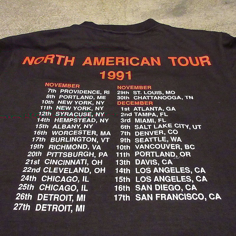 ビンテージ90's○DEADSTOCK JETHRO TULL 1991年ツアーTシャツ黒si