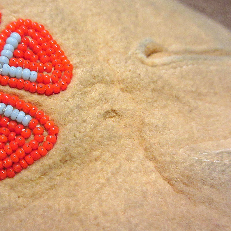 ビンテージ~30's○ネイティブアメリカン花ビーズ刺繍コットン ビンテージ~30's○ネイティブアメリカン花ビーズ刺繍コットン