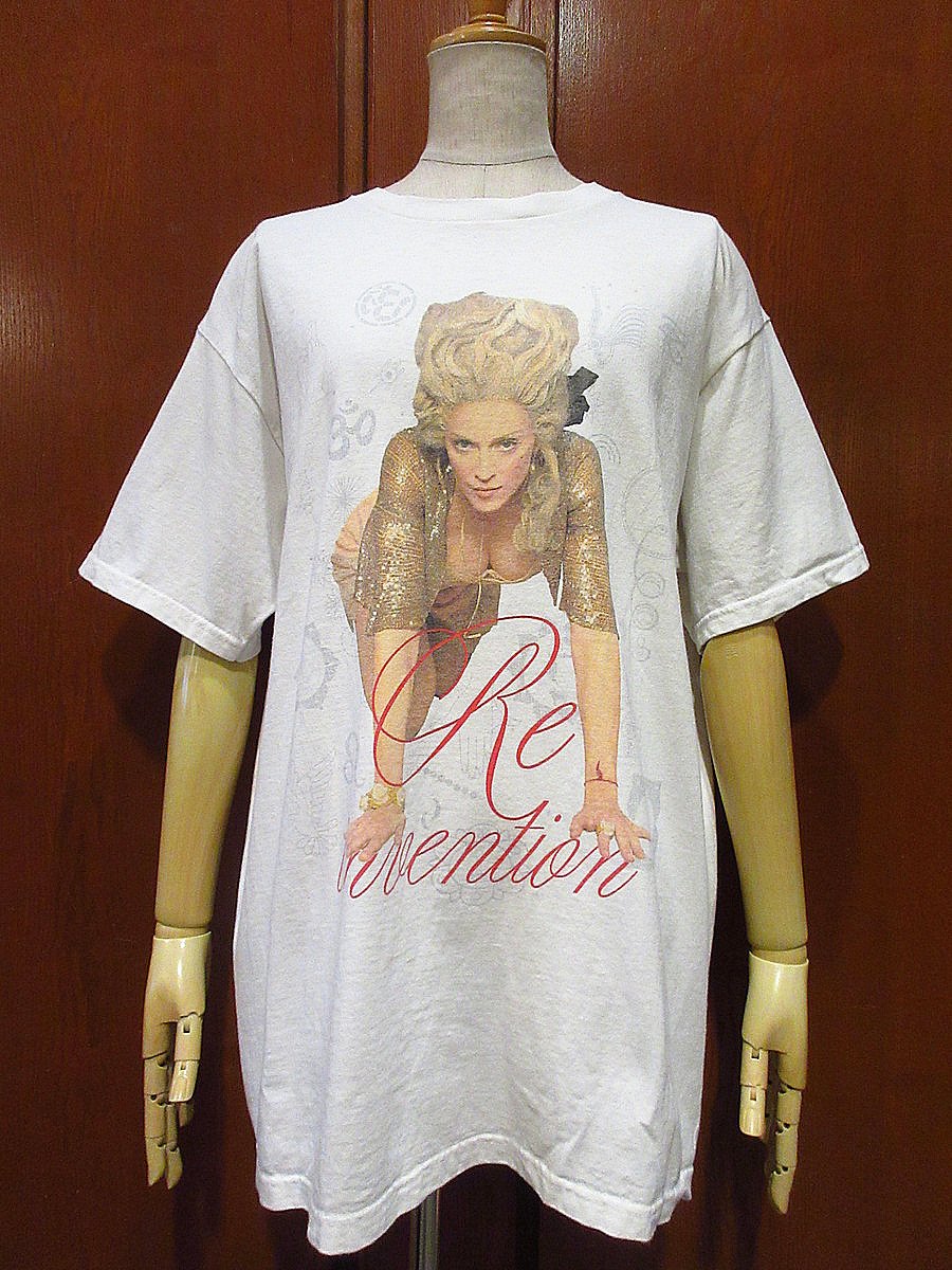 ビンテージ2000's○MADONNA 2004年ワールドツアーTシャツ白size L○240