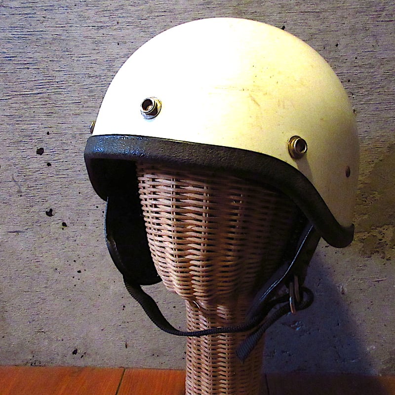 ビンテージ70's○MARK HC VIIハーフヘルメット白○251023j3-hlmtバイク