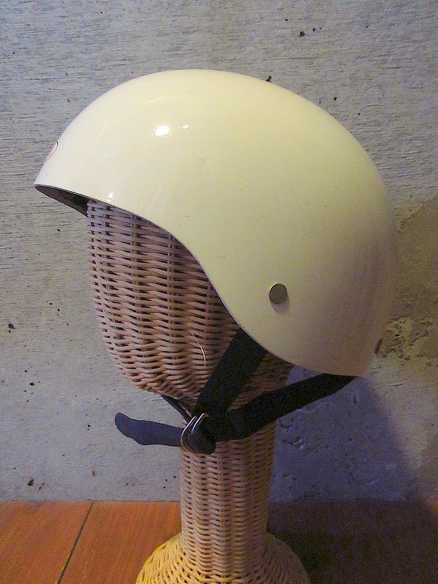 ビンテージ60's○BELL TOPTEXハーフヘルメット白○250504j1-hlmtバイク