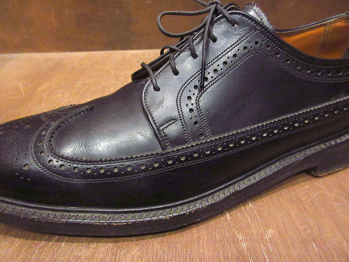 ビンテージ60's○FLORSHEIM Varsity 20686ウイングチップシューズ黒si