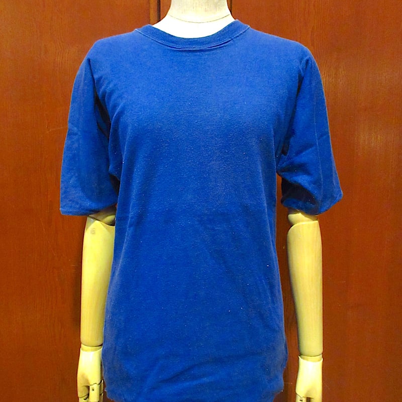 ビンテージ60's70's○U.S.NAVYダブルフェイス半袖Tシャツ黄×紺