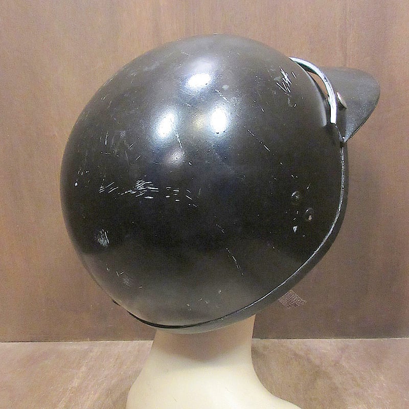ビンテージ60's○バイザー付きハーフヘルメット黒size L