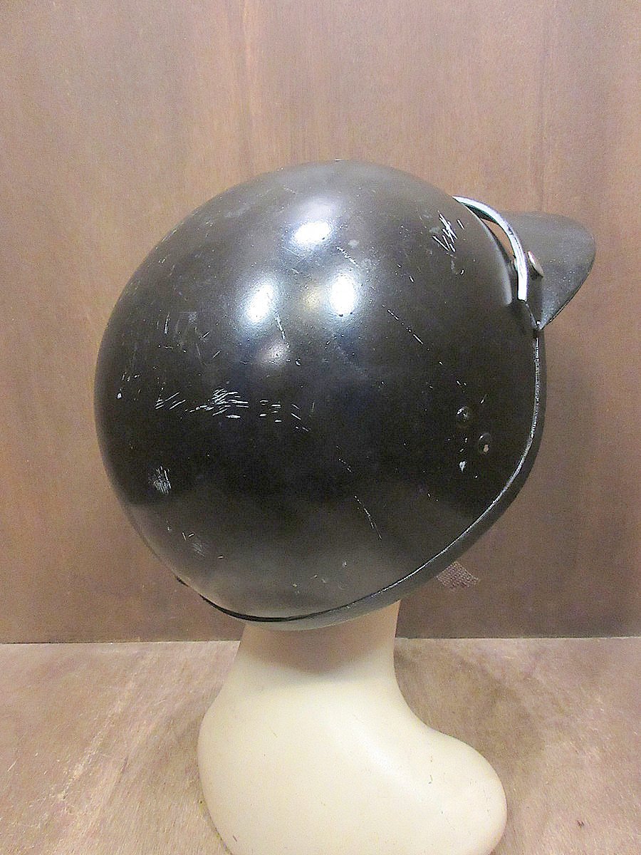 ビンテージ60's○バイザー付きハーフヘルメット黒size L