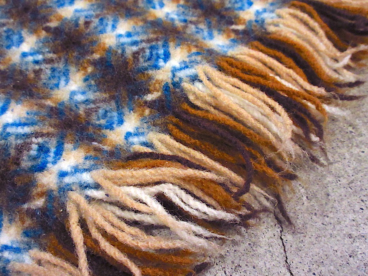 ビンテージ70's○PENDLETONケース付きチェック柄ウールブランケット