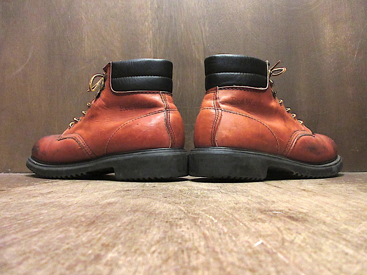 ビンテージ80's○RED WINGレザーワークブーツ茶size 8 E○250624j2-m