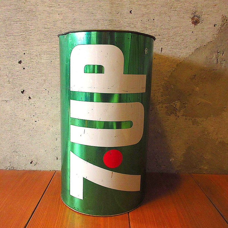ビンテージ-70's○7UPトラッシュ缶○240220k2-otclctゴミ箱