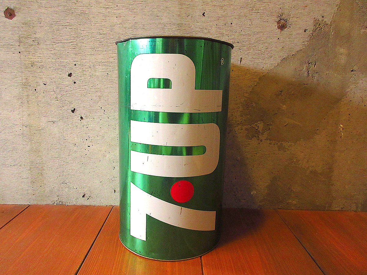 高さ49センチ1970年代7UP ゴミ箱缶ビンテージアメリカ