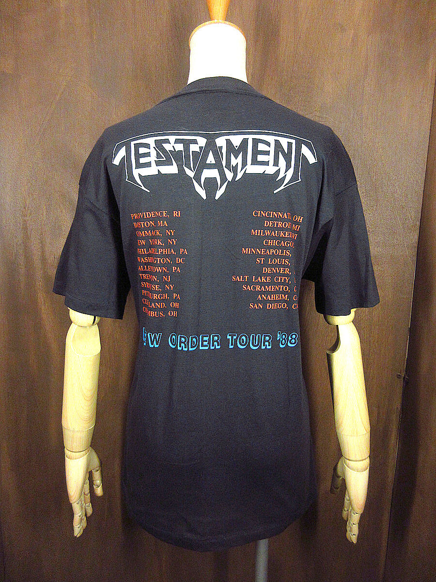ジ*カ様 ●超貴重 new order ビンテージtシャツ 80s ユーロボディ ビンテージ80's○DEADSTOCK TESTAMENT NEW ORDER 1988年ツア