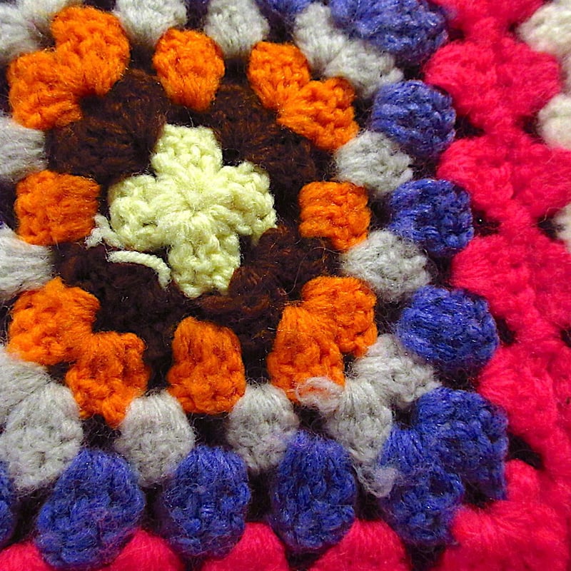 ビンテージ○かぎ針編みブランケットsize 約168cm ×約115cm○230928c7-b