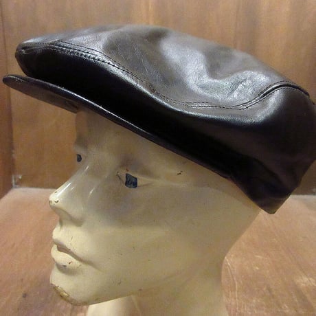 ビンテージ●Seifter Associatesレザーハンチング帽黒size XL●230924i3-m-cp-htgキャップブラック