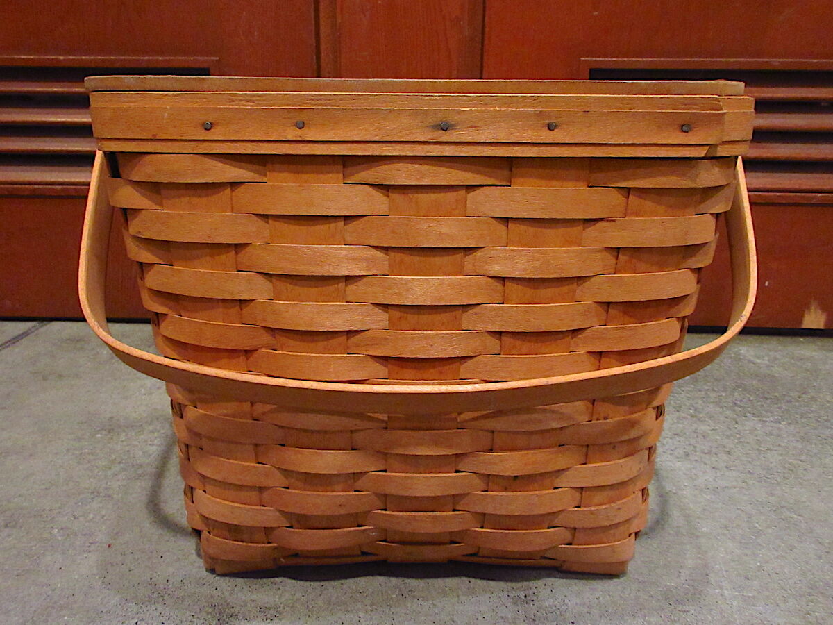 ビンテージ90's○LONGABERGER BASKETSピクニックバスケット○220511i