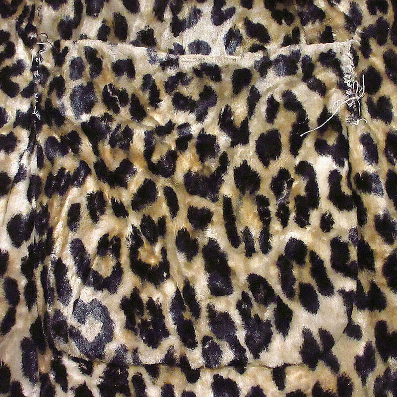 ビンテージ60's70's○レディースレオパード柄フェイクファーダブル