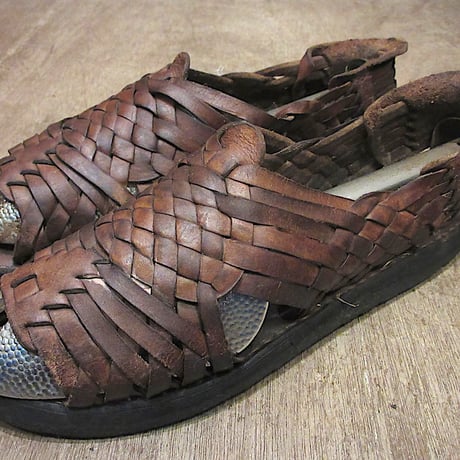 OLD JOE&CO.　サンダル レザー ブラウン メッシュ ビブラム OLD JOE&CO. サンダル レザー ブラウン メッシュ ビブラム OLD