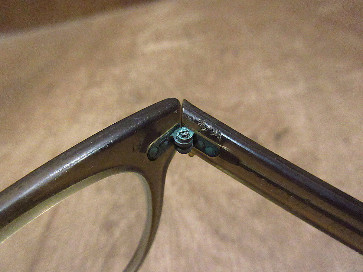 ビンテージ60's○BOUTONウェリントンセーフティ眼鏡グレー○230626i8