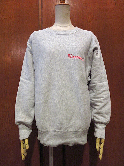 ビンテージ80's○ChampionトリコタグWisconsinリバースウィーブ