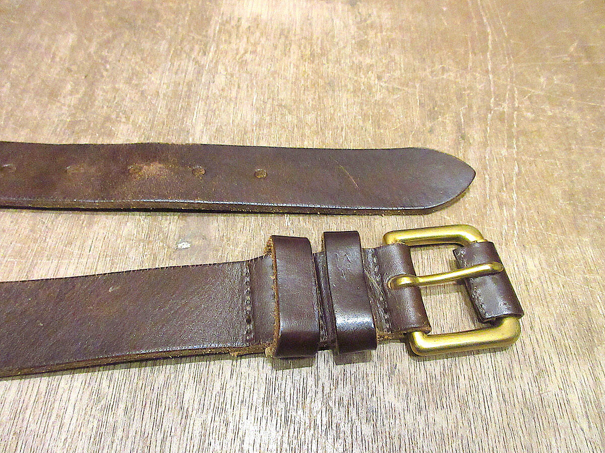 USA製】Eddie Bauer ヴィンテージ レザーベルト ブラック 黒