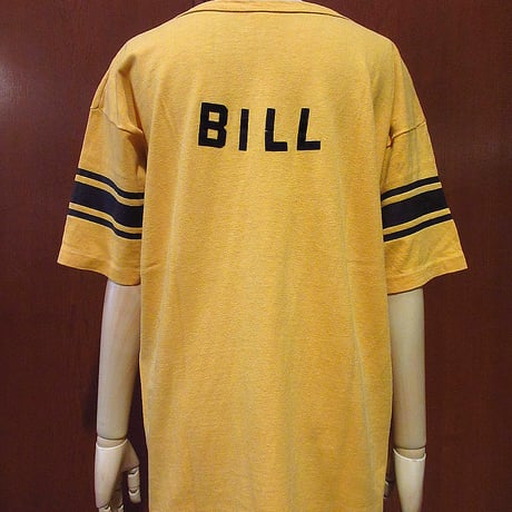 ビンテージ70's●ChampionバータグCAT DIESEL POWERプリントフットボールTシャツ黄size XL●240703i3-m-tsh-chチャンピオンUSA製
