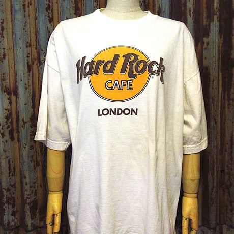 ビンテージ90’s●Hard Rock CAFE LONDONプリントTシャツ白size L●250918j4-m-tsh-ot古着1990sハードロックカフェ