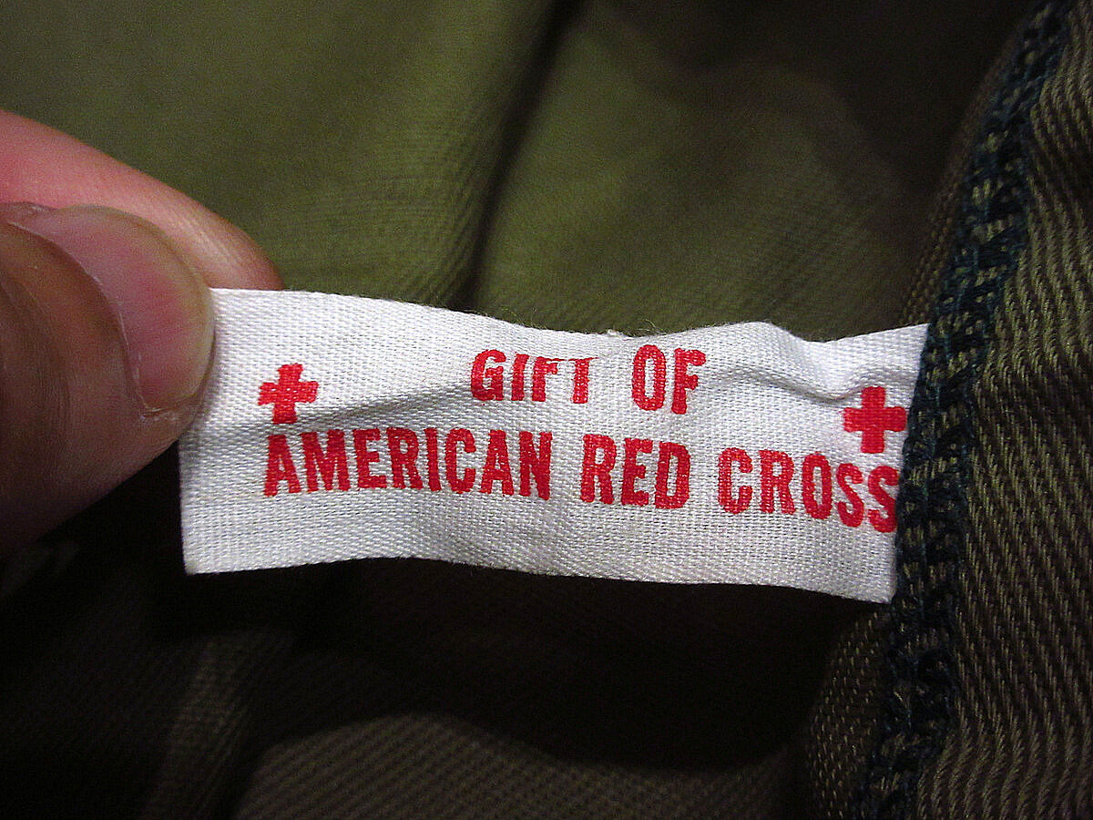 40s american red cross 巾着 バッグ ポーチ 40's〜【ビンテージ】【米軍】【red cross】巾着 【HBT】ポーチ