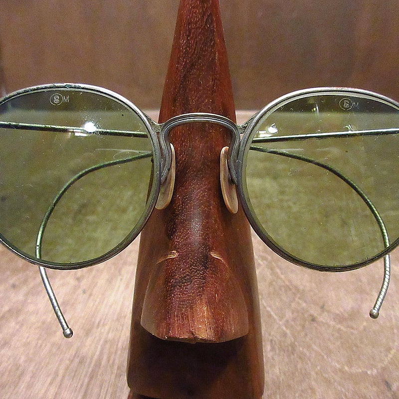 ビンテージ40's○American Optical FUL-VUEボストンセーフティサングラ...