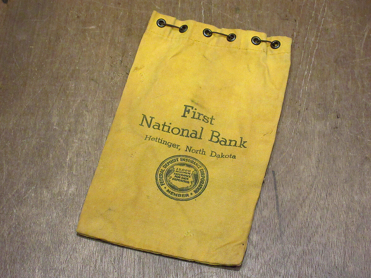 ビンテージ　40s 50s デポジットバッグ　バンクバッグ　集金バッグ Yahoo!オークション - 50s Vintage Money Bank Bag （アメリカ